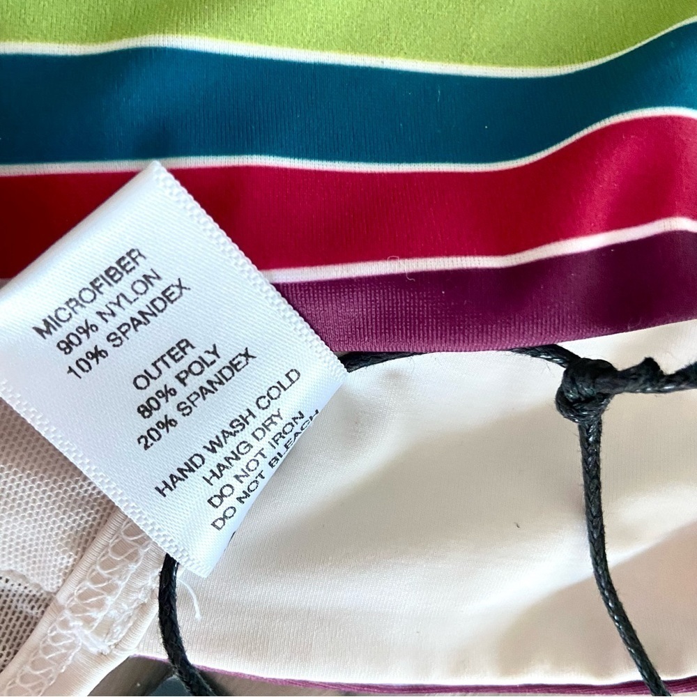 PACIFIC & DRIFTWOOD Double Rainbows Bikini Top in White - Picture 7 of 7